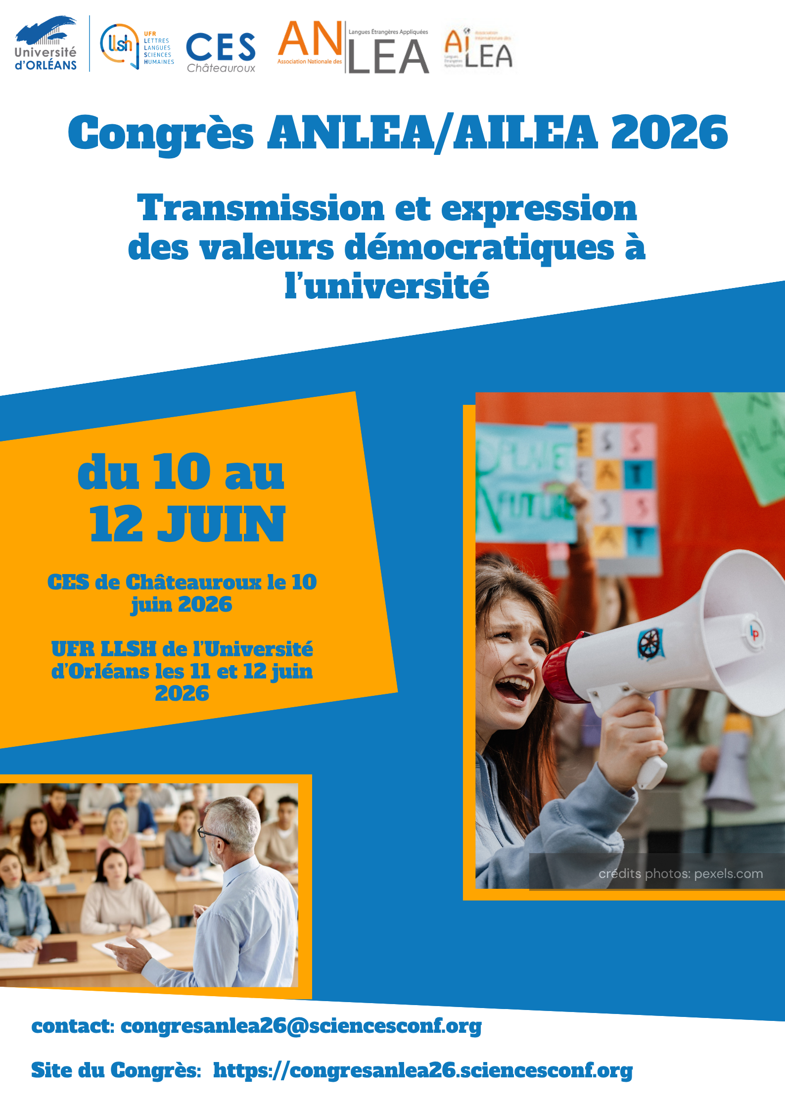 Affiche du congr&egrave;s ANLEA/AILEA 2026, Orl&eacute;ans, 10&ndash;12 juin 2026